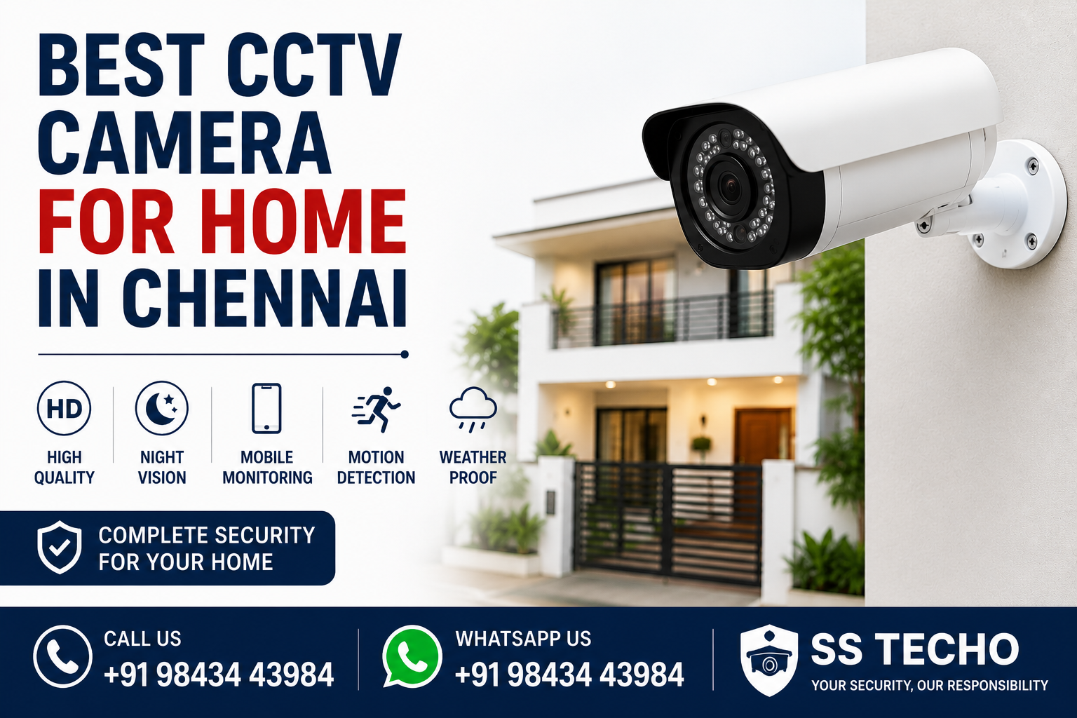 Best CCTV Camera for Home in Chennai by SS TECHO