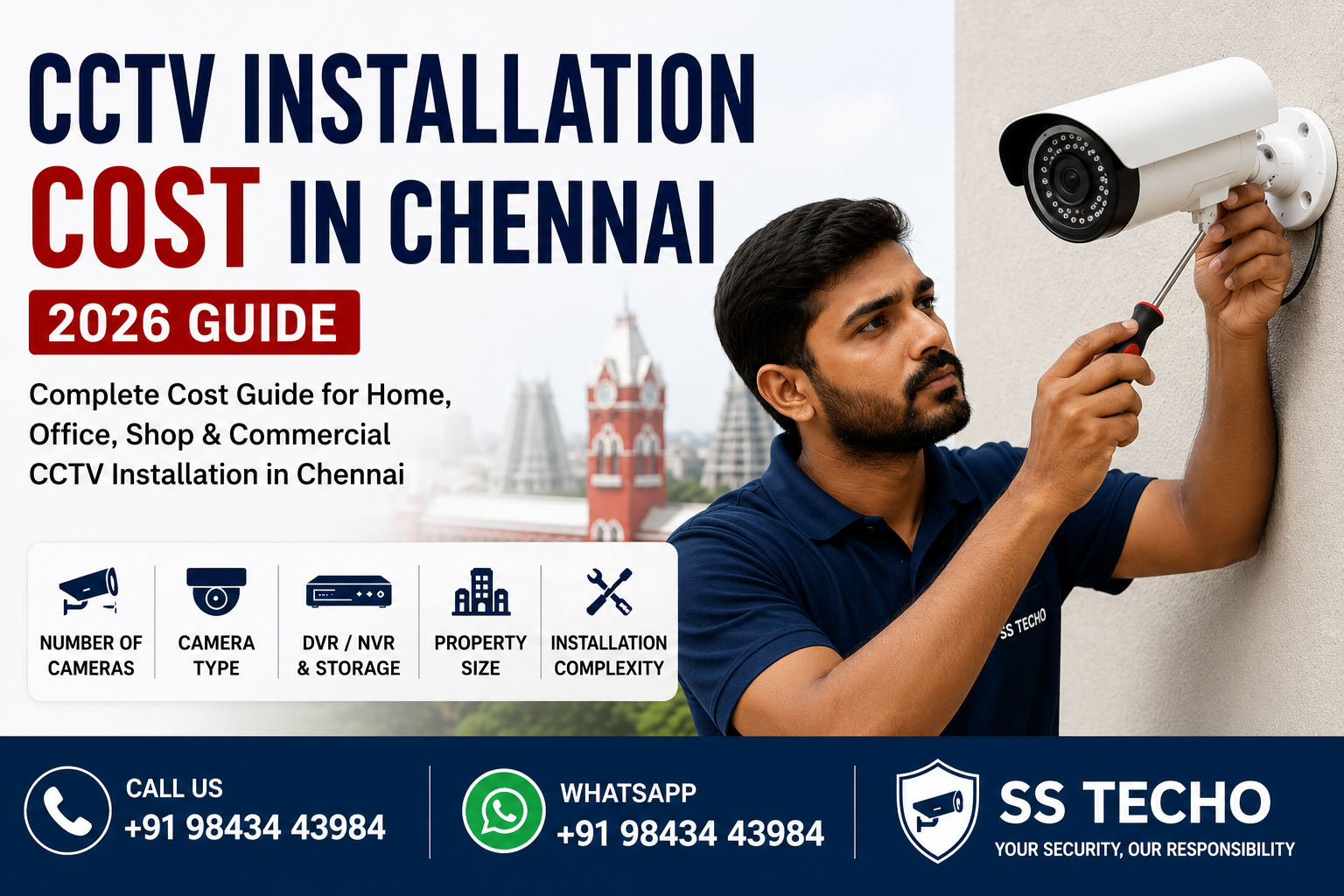 CCTV Installation Cost in Chennai Guide by SS TECHO