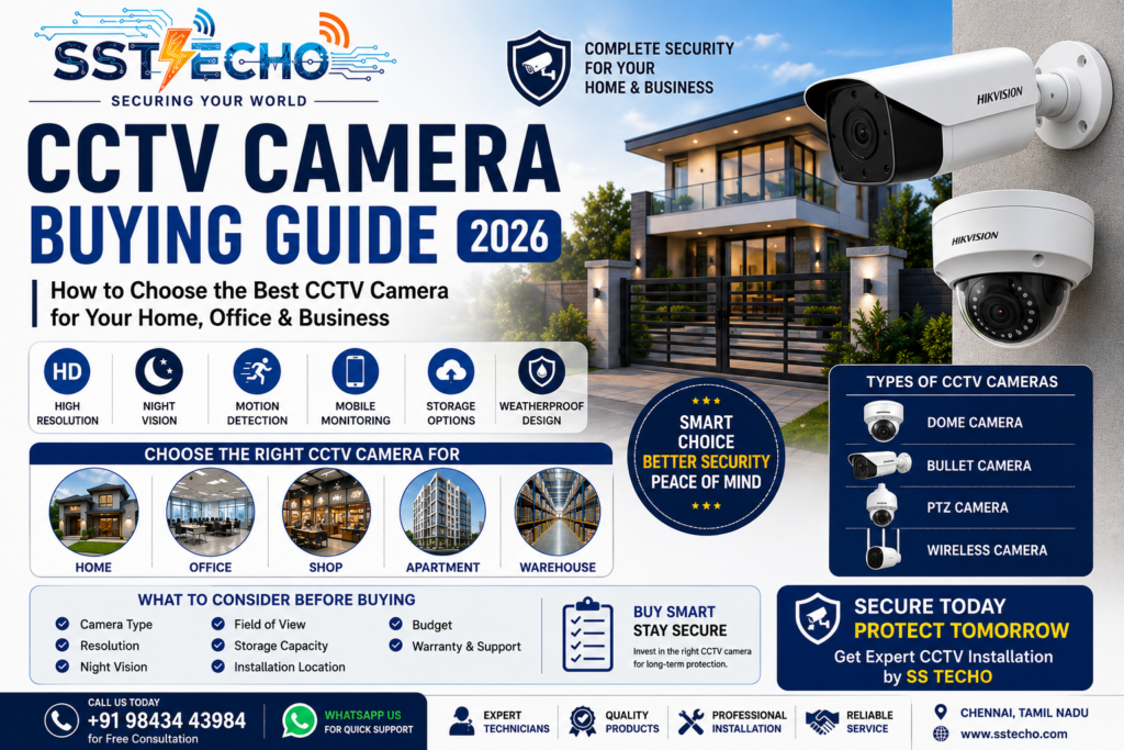 CCTV Camera Buying Guide 2026 – How to Choose the Best CCTV Camera by SS TECHO